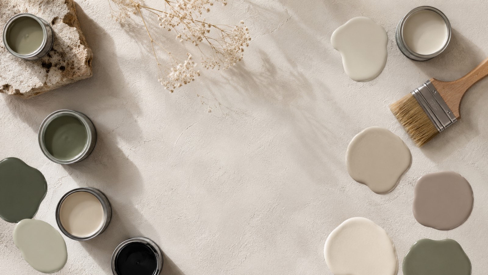 A freshly painted interior in warm neutral tones